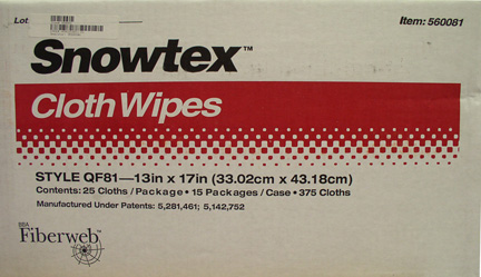 (image for) QF-81 Snowtex Cloth Wipes13" X 17" 1 case